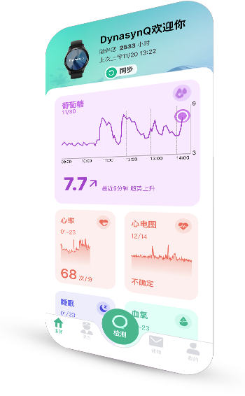 DynasynQ无创连续测糖手表APP